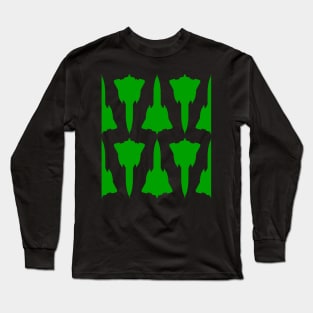 Lockheed SR-71 Blackbird - Green & Black Pattern Design Long Sleeve T-Shirt